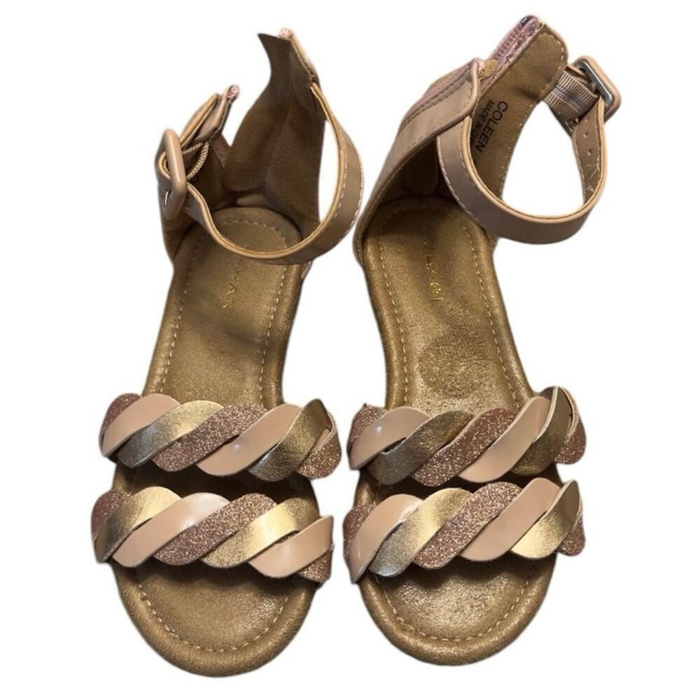 Toddler Girls Tahari Tan Sandals, Size 10